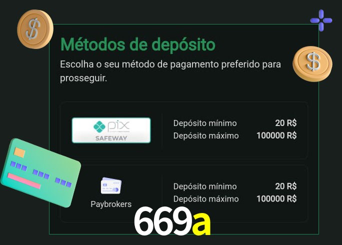 O cassino 669a oferece uma grande variedade de métodos de pagamento